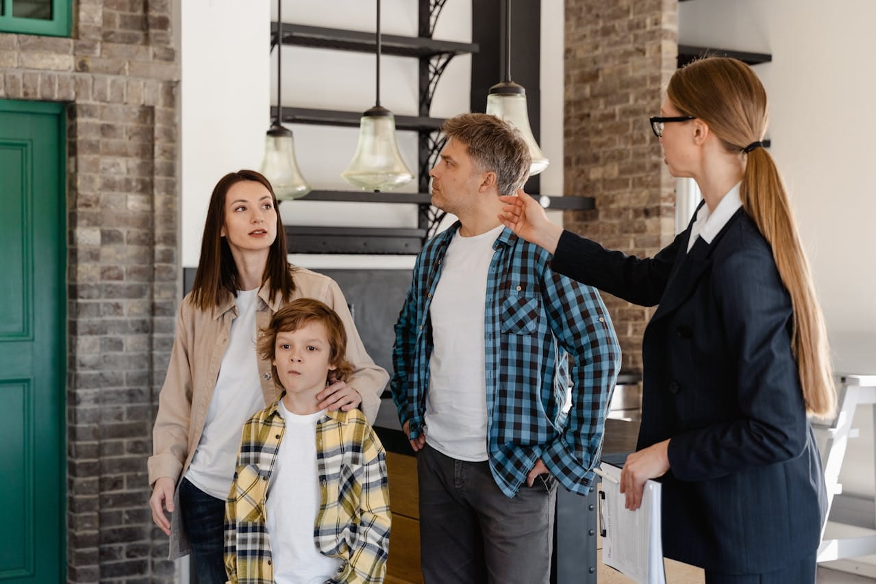 realtor showing a home